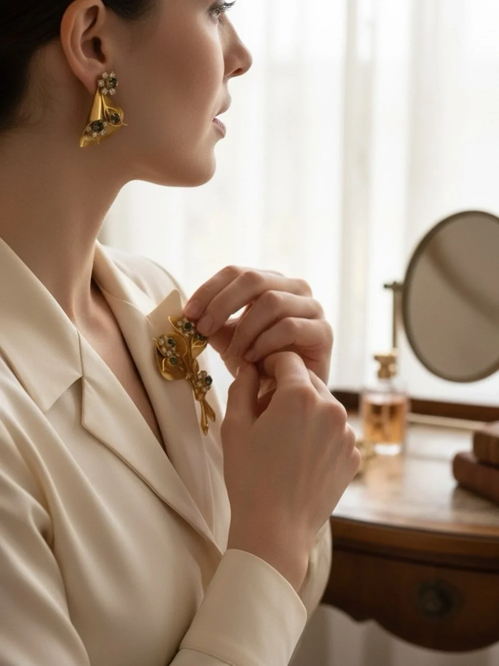 Vintage Mid-Century Albert Weiss 3-Piece Demi-Parure Set